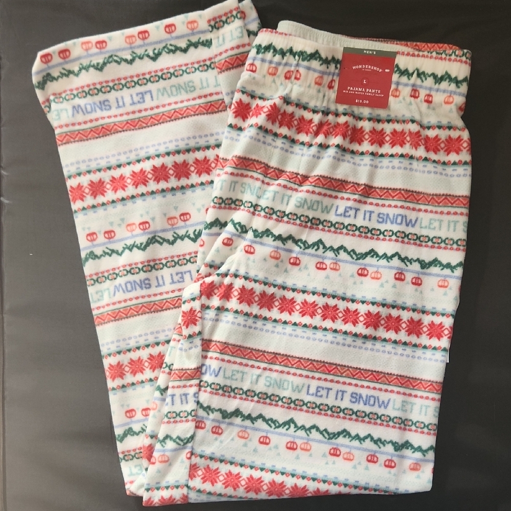 Wondershop Festive Patterned Pants - LET IT SNOW With Ski Lifts